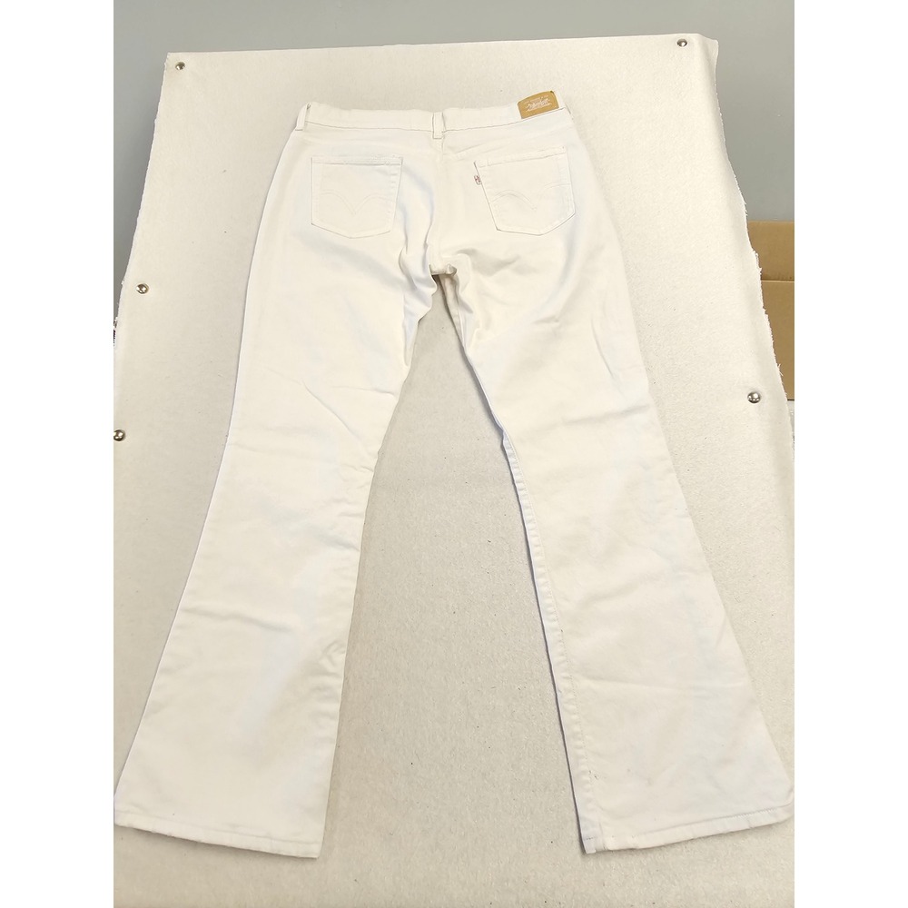 Levis 515 Bootcut Jeans Womens 12M White Denim Mid Rise Flared Pants 0810